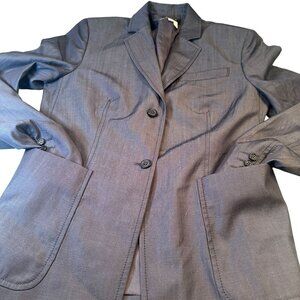 J Crew Blazer Women Schoolboy Jacket Suit Wool Blend Preppy Pockets Two Buttons